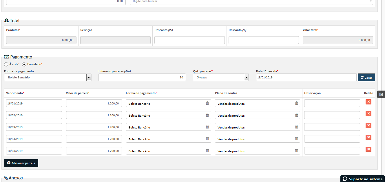 Gerador de Fatura GestãoClick